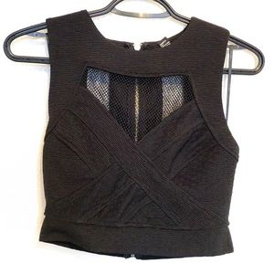 Women’s black crop top